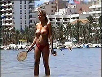 Beach is a great place for the guy with camera to record many beautiful chicks wearing nice and erotic bikini panties!